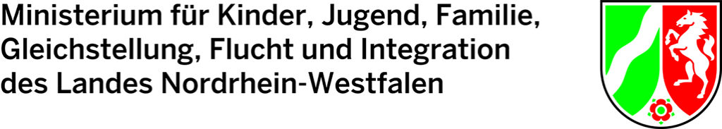 Logo Ministerium für Kinder, Jugend, Familie, Gleichstellung, Flucht und Integration des Landes Nordrhein-Westfalen